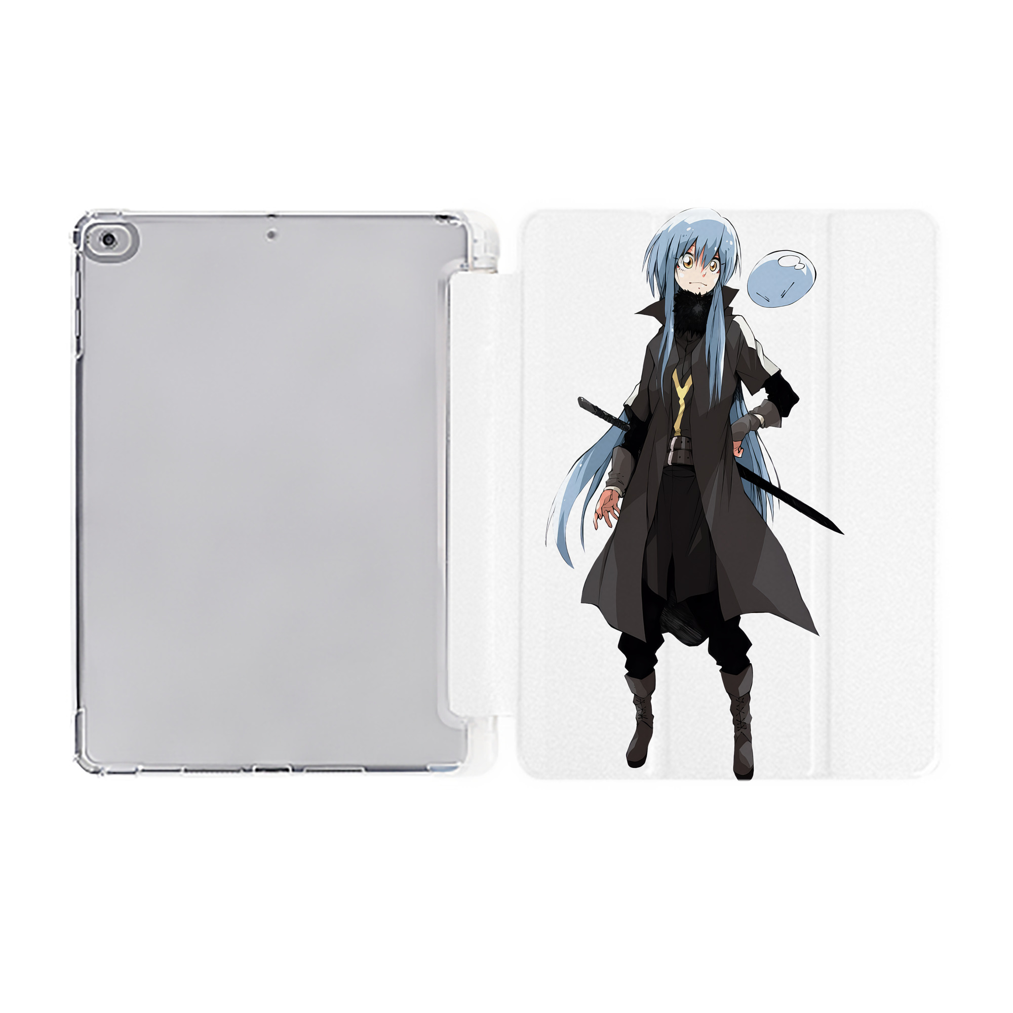 （画像用） 転スラ Regarding Reincarnated to Slime IPad ケース ペン収納付き 三つ折りスタンド PUレザー×シリコン 対応機種9.5/10.5/10.9インチ